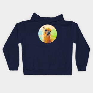 Colorful Happiness - Alpaca Art Kids Hoodie